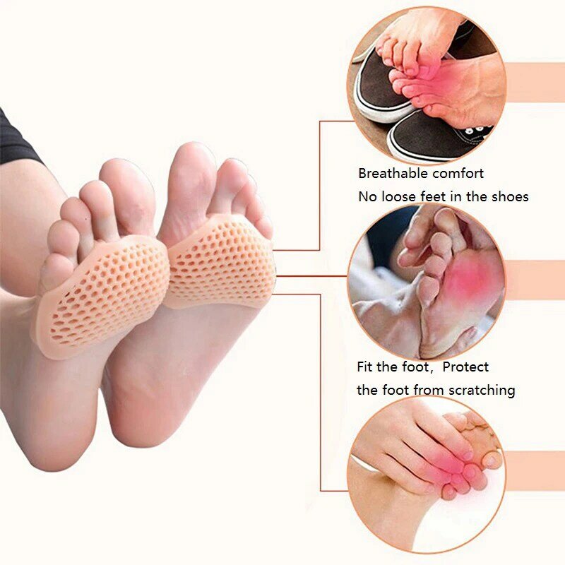 Forefeet rękaw poduszki podkładki pielęgnacja stóp 1 para żel Separator palców stopy szyna stóp rękaw klocki dla stóp ulga w bólu