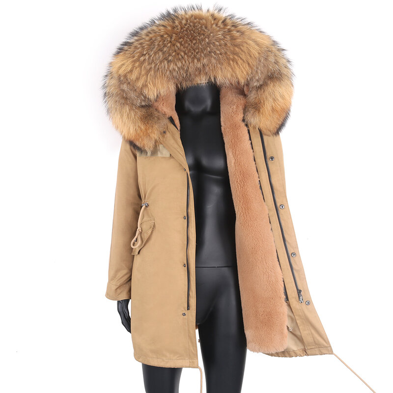 男性用の本物の毛皮のコート,ウサギの毛皮の襟,取り外し可能なパーカー,冬用,コレクション2021