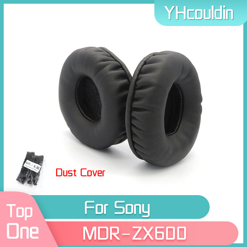 Yhpround-レザーイヤークッション,Sony MDR-ZX600 mdr zx600用イヤパッド,交換用