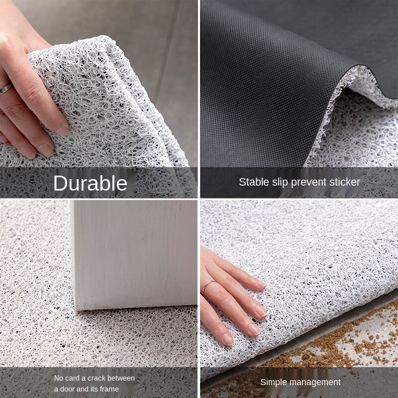 안티-슬립 PVC 실크 루프 도어 매트 사용자 정의 불규칙한 모양의 카펫 욕실 매트는 홈 카펫 주방 매트 입구 현관 매트를자를 수 있습니다