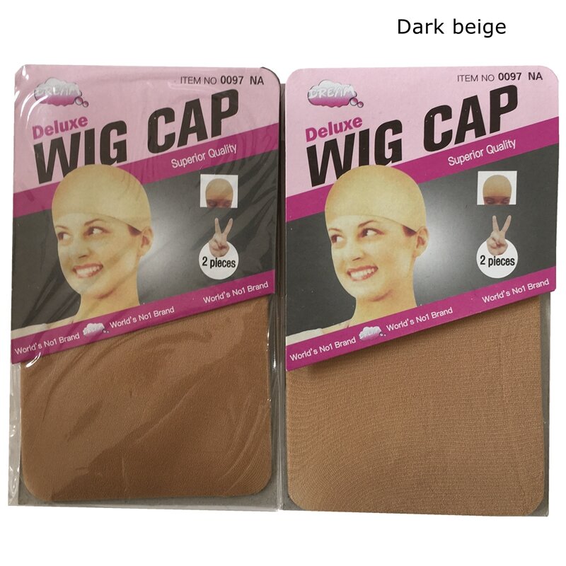 Rede de cabelo elástico elástico elástico, Brown Wig Cap, Malha Hairnet, Boné de tecelagem, 5 cores, 10 pcs por pacote