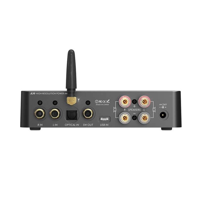 LOXJIE-A30 Desktop Amplificador de Áudio Estéreo e Headphone Amp, Suporte APTX, Bluetooth 5.0, ESS, Chip DAC, Controle Remoto