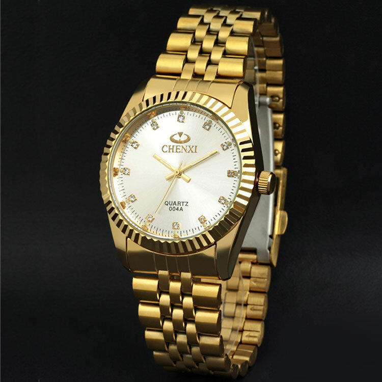 Top Luxury Brand Chenxi Watch Homens Relógios De Ouro Mens Relógios De Aço Inoxidável Analógico De Quartzo Relógio De Pulso Man Watch horloge mannen