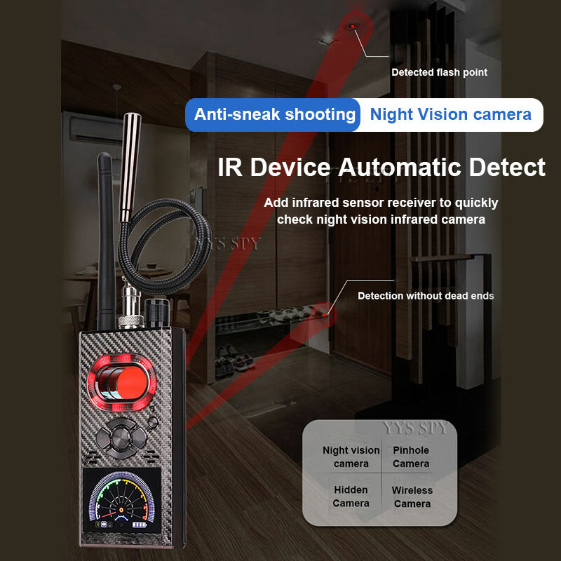 Nieuwe Verbeterde K99 Anti Spy Verborgen Camera Detector Rf Signaal Draadloze Camera Lens Bug Gps Tracker Magnetische Gsm Apparaat Scan finder