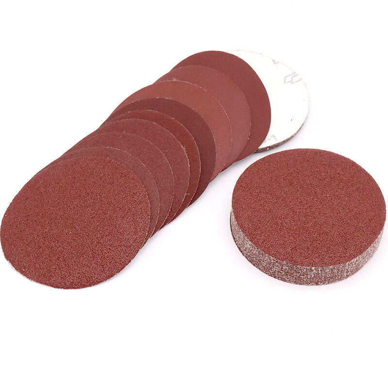 Disque de polissage de flocage circulaire rouge, papier de sable, grain 80-125, détecteur de métaux de meulage, charpentier, 5 pièces, 1000mm