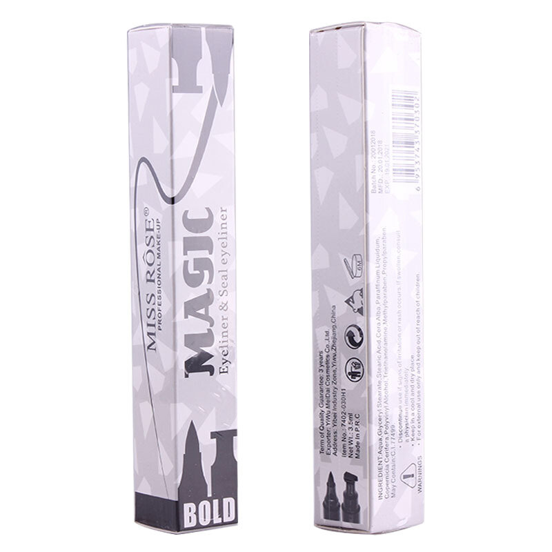 Seal eyeliner smooth and easy to color waterproof, sweatproof, non-marking and durable  big eyes eyeliner seal two in one