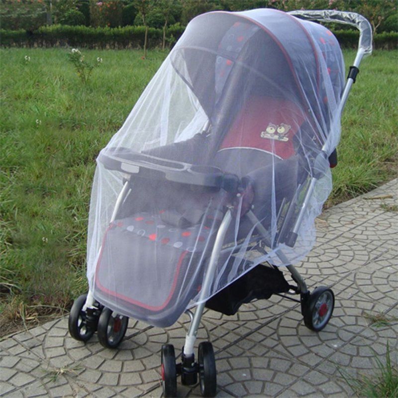 Newborn Toddler Infant Baby Stroller Crip Netting Pushchair Mosquito Insect Net Safe Mesh Buggy White
