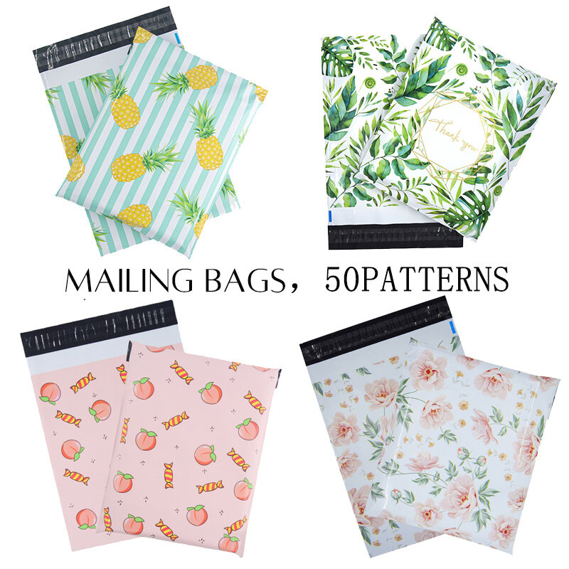 10pcs Printed Poly Mailer 10x13'' Tshirt Shipping Envelops Boutique Custom Logo Bags Enhanced Durability Multipurpose Envelopes