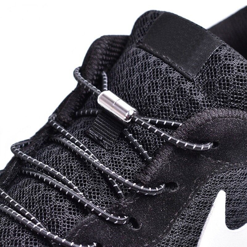 1 คู่ laces รองเท้า Elastic laces ไม่มี Tie ShoeLaces สำหรับเด็กผู้ใหญ่ Unisex รองเท้าผ้าใบเชือกผูกรองเท้า Quick Lazy Laces Shoestrings 12 สี