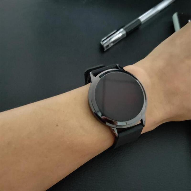 Männer Mode LED Uhr Runde Touchscreen Armbanduhr Silikon Uhren relogio digitale Uhr Männer Sport Digitale Uhr часы reloj
