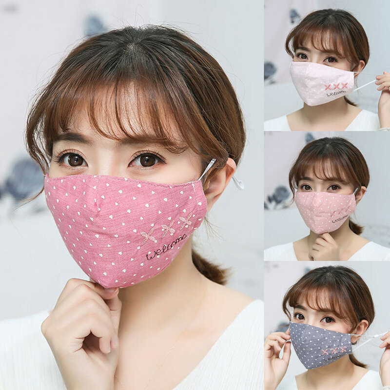Anti-fog face mask cotton protective mask Washable Reused Adult mouth cover outdoor Anti-Dust Double-layer Adjustive Mask%