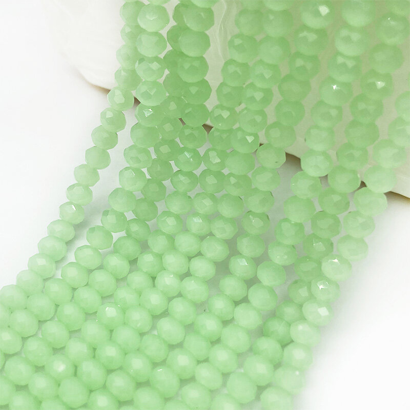 2 3 4 6 8Mm Ánh Sáng Màu Xanh Thủy Tinh Pha Lê Mặt Vòng Hạt Loose Beads Đối Với Trang Sức Làm Phụ Kiện Vòng Cổ vòng Đeo Tay Tự Làm