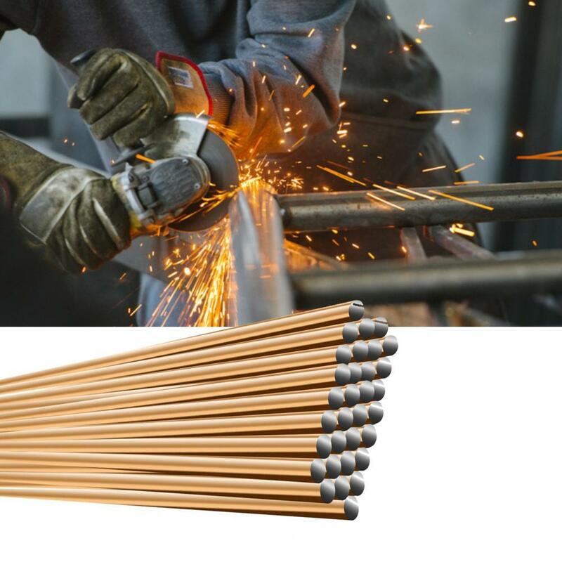 Butt Welders 10PCS Welding Rod Straight Easy to Carry Carbon Steel Brass Welding Rod for Industrial