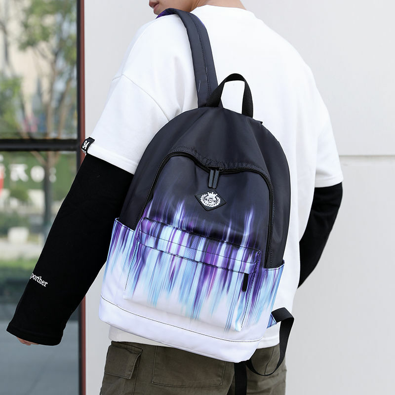 Школьная ранец унисекс, повседневный легкий рюкзак черного и белого цвета для девочек и мальчиков, дизайнерские школьные ранцы для колледжа