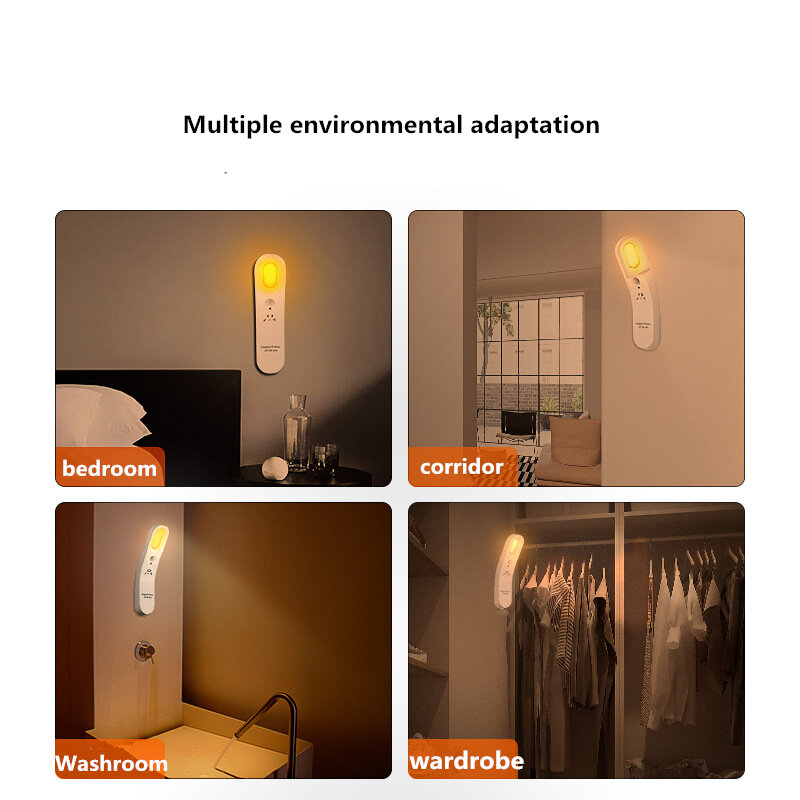 Furnitur Pintar Baru Lampu Malam Induksi Tubuh Manusia USB Lampu Kabinet Kontrol Lampu Aneh Lampu Samping Tempat Tidur Hadiah Kreatif