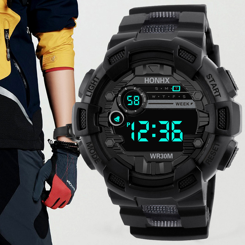 Orologi sportivi digitali da uomo cronografo orologio da polso da uomo in acciaio inossidabile impermeabile orologio da uomo orologio da polso militare elettronico da uomo