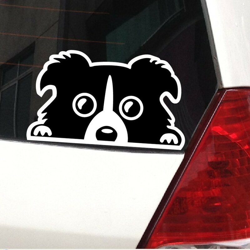 Cute little dog funny car stickers, diesel cars, motorcycles, decorative dog accessories decals, waterproof coveringscratches JP