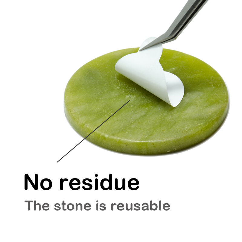 NATUHANA Round Jade Stone False Lash Glue Adhesive Pallet Pad Holder 100pcs Waterproof Shim Paper for Eyelashes Extensions Tool