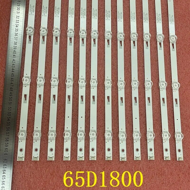 12 Pcs/set LED Bar untuk TCL65D06-ZC23AG-04 05 65D1800 65HR330M06A7 V0 65C4 4C-LB650T-ZC1 ZC2 HRB Hitachi 65R80 AW TV-65UHD4K