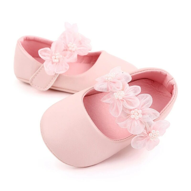 ใหม่น่ารักเสื้อยืดปักดอกไม้รองเท้าสำหรับทารก2023ทารก Balita Perempuan เจ้าหญิงรองเท้า Soft Sole Prewalker Anti-Slip รองเท้าเด็ก
