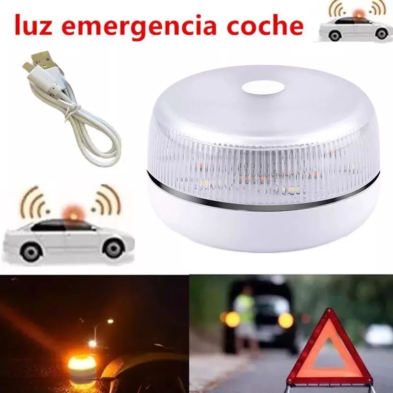 Car Lights Safety Emergency Light V16 Dgt Approved Car Emergency Beacon Light Rechargeable Magnetic Induction Strobe Light