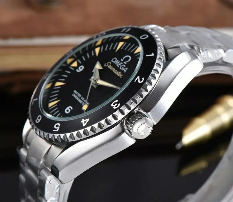 Top marque de luxe automatique mécanique montre hommes montres céramique saphir lumineux calendrier mécanique 007 montre 9611