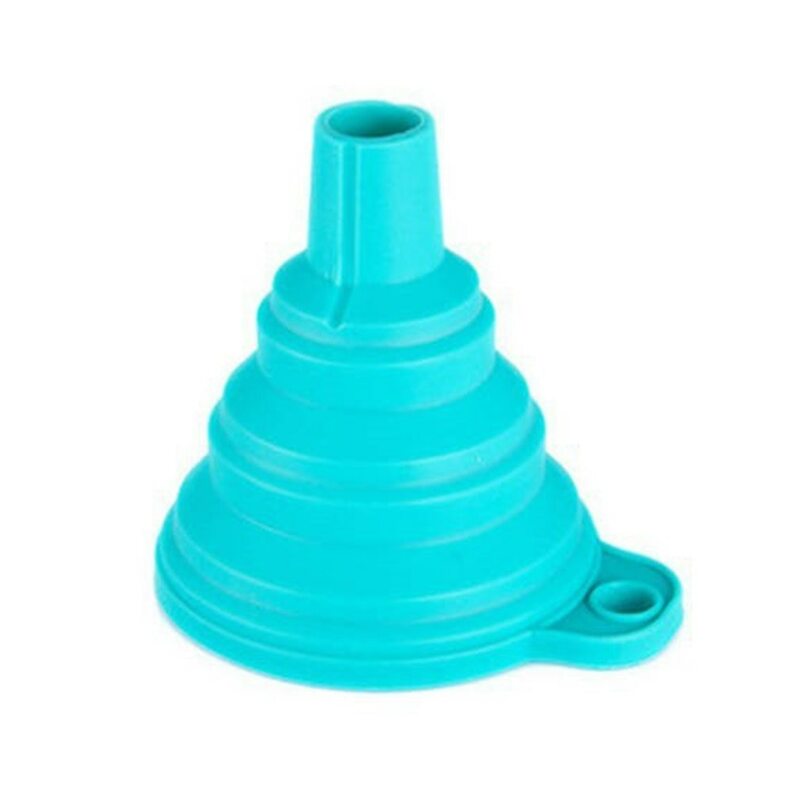 Portable Collapsible Silicone Safe Funnel Creative Household Items Candy Long Neck Funnel Silicone Folding Funnel