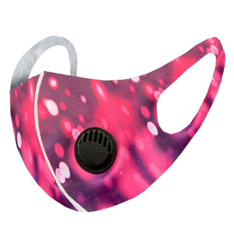 Fabric Facial Mask Breathable Printing Mouth Mask Unisex Face Mask Reusable Wash Mask Valve Protective Mascarilla Reutilizable