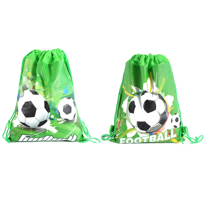Non-woven Football Drawstring Bag Backpack Kids Travel School Decor Gift Bags Double Rope Cartoon Bag  Backpack Travel Storage