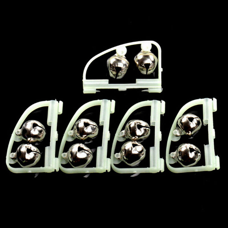 Fluoreszierende Angelrute Pol Spitze Clip Twin Glocke Alarm Alarm Ring Glow In The Dark Angeln Tackle Box Zubehör Werkzeug