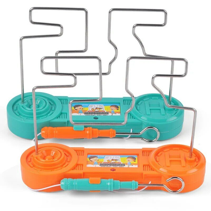 Keseruan baru tantangan labirin getaran elektrik Mini main tangan fokus ringan latihan musik teka-teki meja permainan pesta hadiah mainan anak