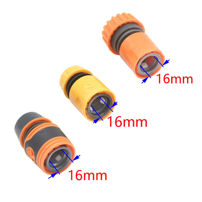 Garden Hose Quick Connector, Pipe Coupler, Stop Water Connector, Repair Joint, Irrigation System, 32mm, 1/2 ", 3/4", 1 ", 16mm