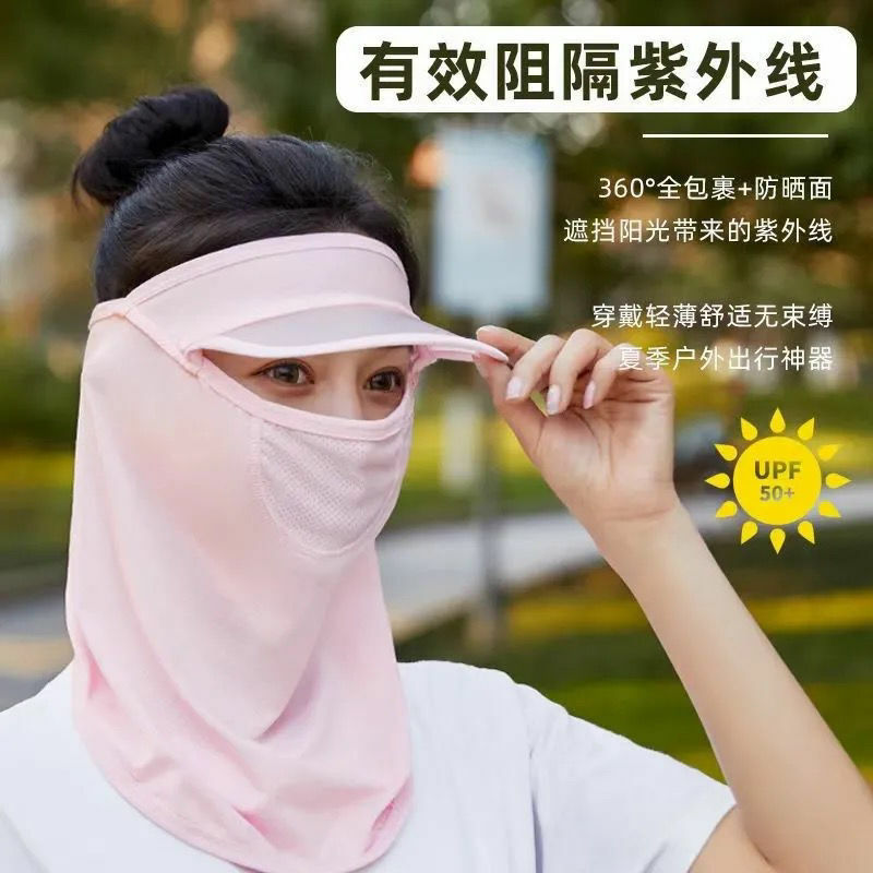 Letnia maska przeciwsłoneczna twarz kobiety ochrona Uv kapelusz słońce kolarstwo na świeżym powietrzu pyłoszczelna cienka welon pełna twarz kapelusz