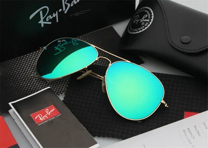 2019 RayBan RB3025 lunettes de soleil d'extérieur glvaluer RayBan pour hommes/femmes lunettes de soleil rétro Ray Ban aviateur 3025 Snap lunettes de soleil