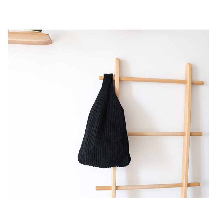 NEW Comfortable Woolen Woven Knitted Bag Handbags Fashionable Simple Ladies Totes Shoulder Handbag Crochet Bag