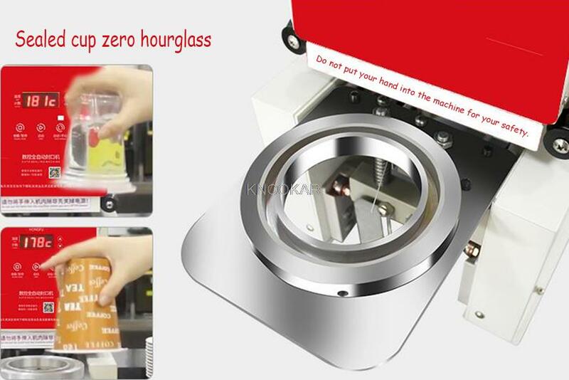 Bubble Tea Cup Sealing Machine Fully Automatic Stainless Steel Plastic Bubble Tea Sealing Machine Cup Sealer Cup 95MM Size