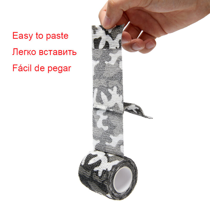 Kamuflaż bandaż elastyczny samo mocowanie bandaż bandaż sportowy taśma kinezjologiczna bandaż elastyczna ochraniacz sportowy taśma 1 sztuk 4.5M