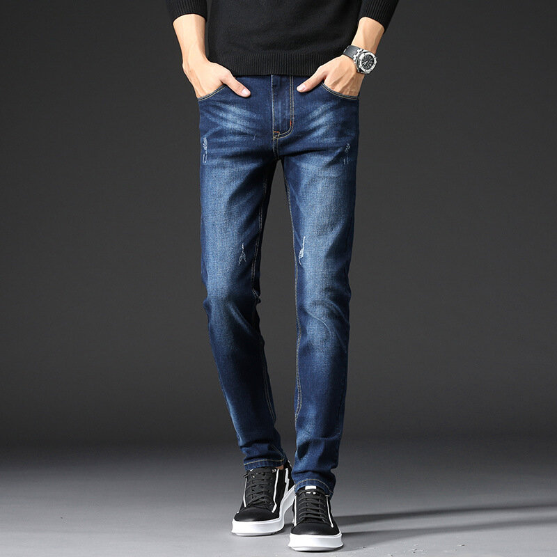 Calça masculina de algodão de alta qualidade, calça longa da moda para homens, casual, inverno 2020