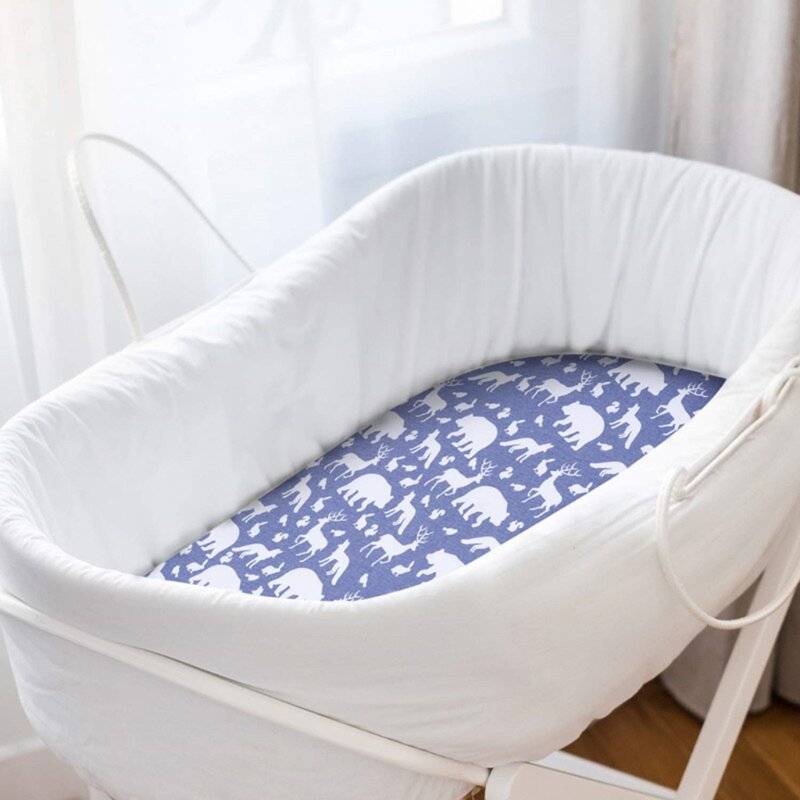 Sábana de cama rectangular/ovalada/con forma de reloj de arena para bebé recién nacido, colchoneta suave con patrón encantador, novedad de 2021
