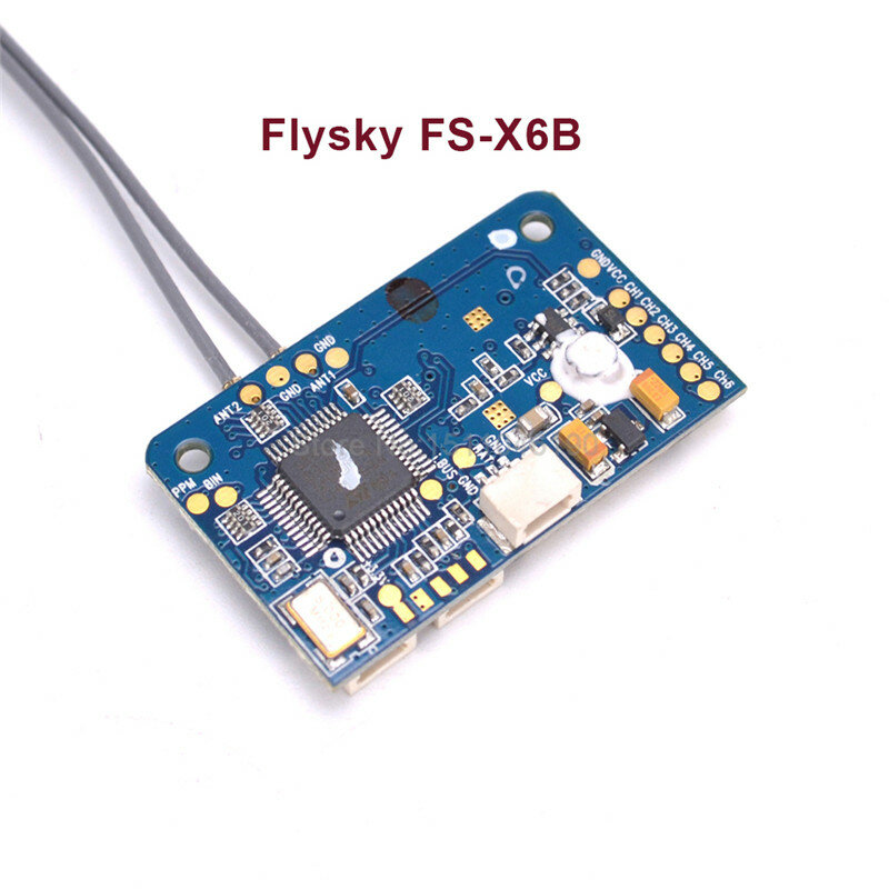 ตัวรับสัญญาณ Flysky FS-X6B X6B 2.4G 6CH ตัวรับ I-Bus PPM PWM afhds i6S i10 i6X i4X เครื่องส่งสัญญาณสำหรับแข่ง FPV quaddrone