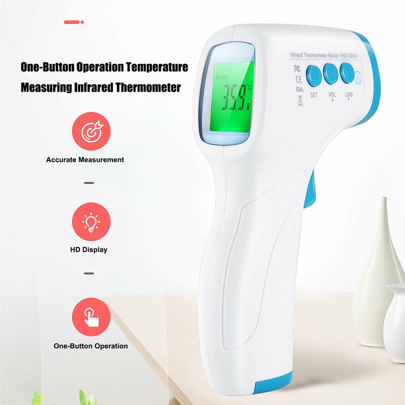 Termômetro infravermelho digital sem contato HT-668 em casa medidor de medição de temperatura termômetro digital à mão