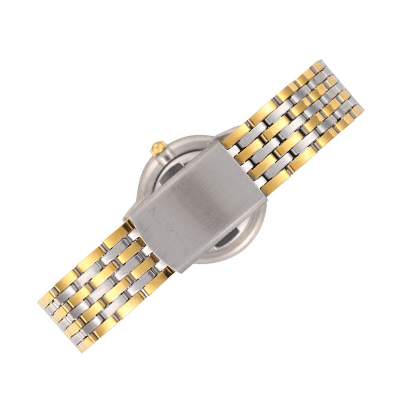 Woonun-relojes de lujo de acero inoxidable para mujer, pulsera de cuarzo con fecha y fecha, color dorado Geneva, 2020