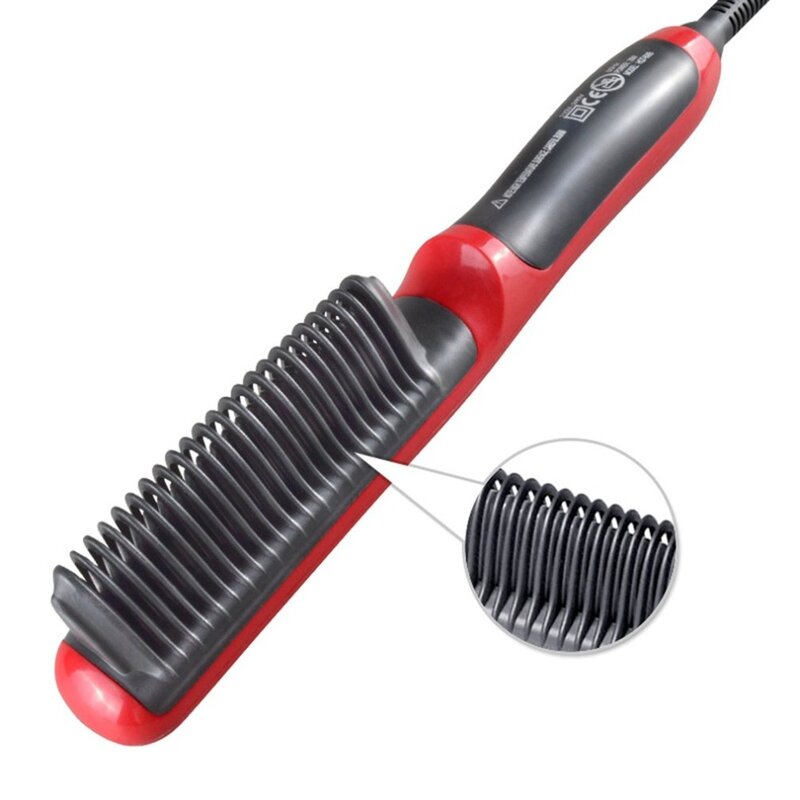 Multifuncional pente de cabelo escova barba alisador de cabelo endireitar pente modelador de cabelo rápido modelador de cabelo para homem