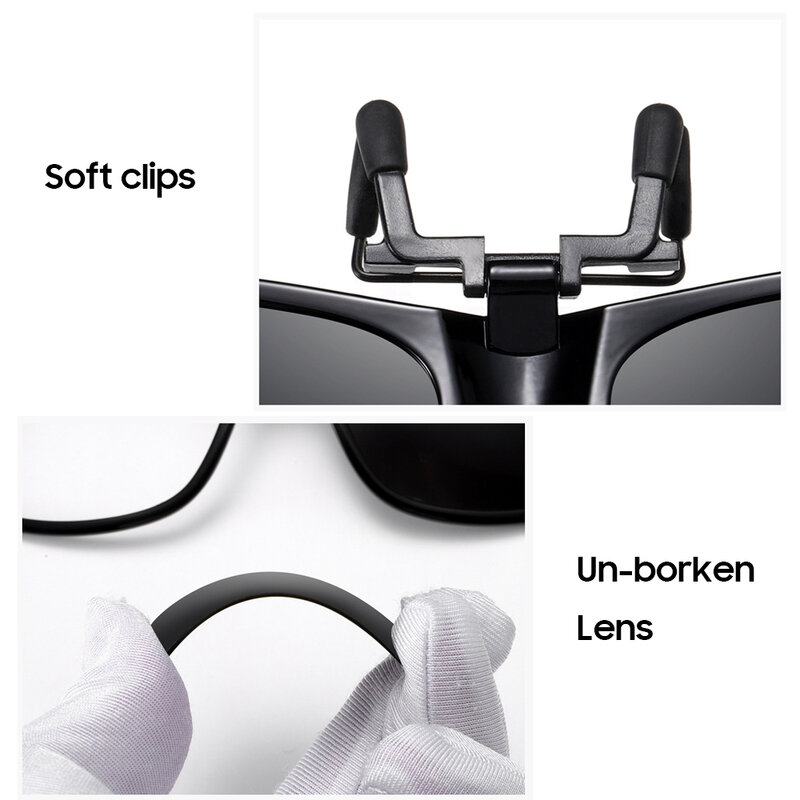 Gafas de sol polarizadas con Clip para hombre y mujer, lentes fotocromáticas con cambio de Color y visión nocturna, con protección UV400