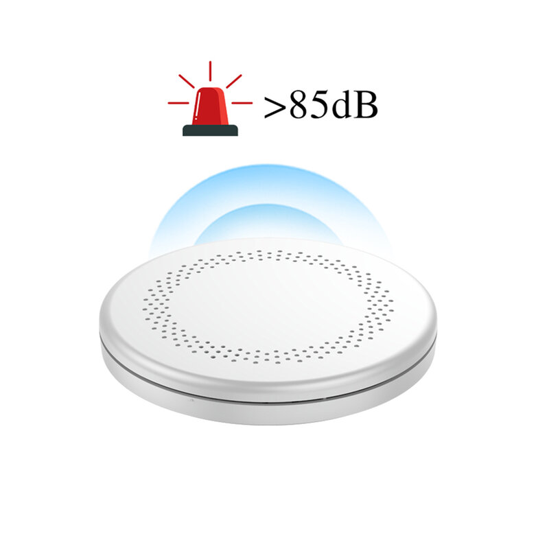 Tuya Detektor Asap Rumah Pintar Terhubung WLAN AA Baterai Detektor Api Pemenang Uji Wi-Fi Detektor Api Sesuai dengan EN 14604