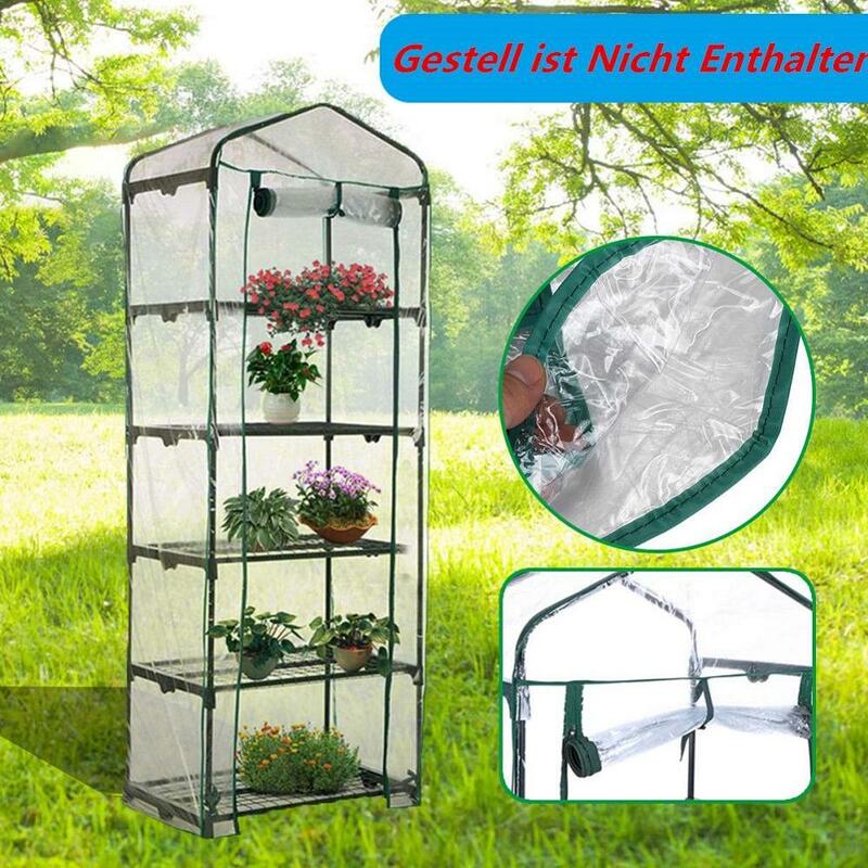 Five Floors Greenhouse Green Household Plant Waterproof Anti-UV Mini Garden Warm Room PVC 187x69x49CM Garden building