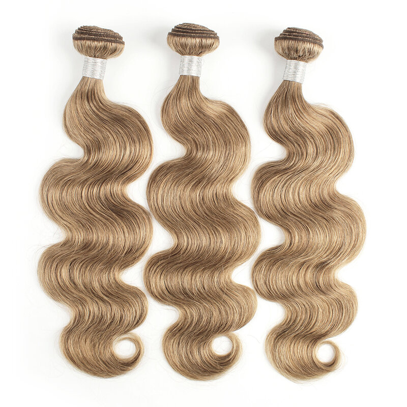 Gaveair-extensão de cabelo humano remy brasileiro, pacotes de 16 a 24 polegadas, ondulado, médio e marrom