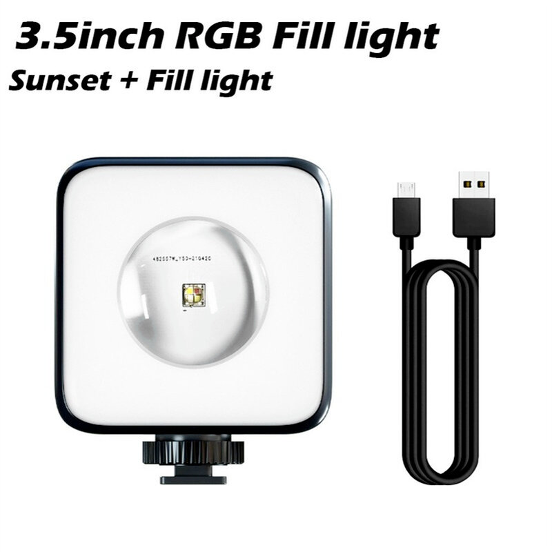 Светодиодный светильник для прямой трансляции, портативный карманный светильник rgb для камеры, заката, видеоконференции