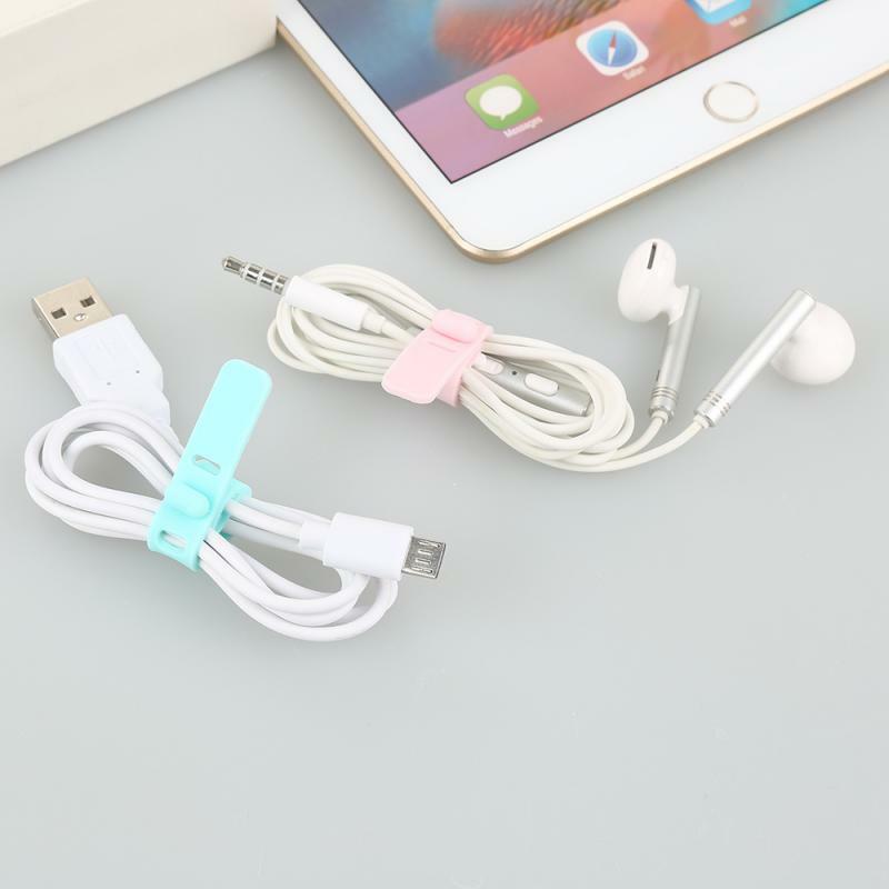 Charging Cable Data Line Cable Winder Buckle Anti-lost USB Finishing Manager Data Silicone Binding Clamp