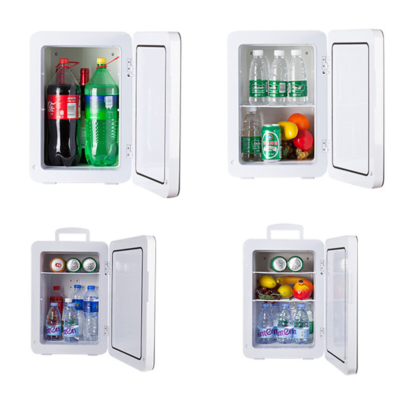Minicongelador para dormitorio de estudiantes, armario de calefacción para bebidas de 12L, Incubadora de comidas, frío y caliente congelador, refrigerador para coche